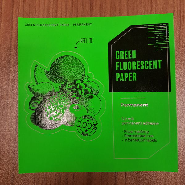 green fluorescent paper permanent circle oval