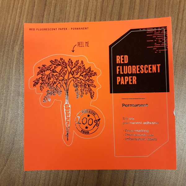 red fluorescent paper permanent circle oval
